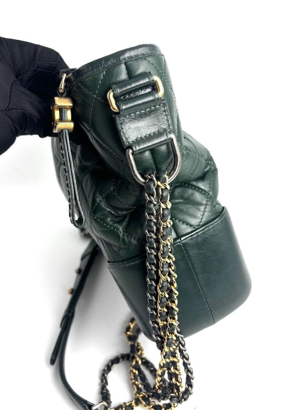 Preowned. Chanel Gabrielle Medium Green GHW/Ruth HW. 26546275|13218