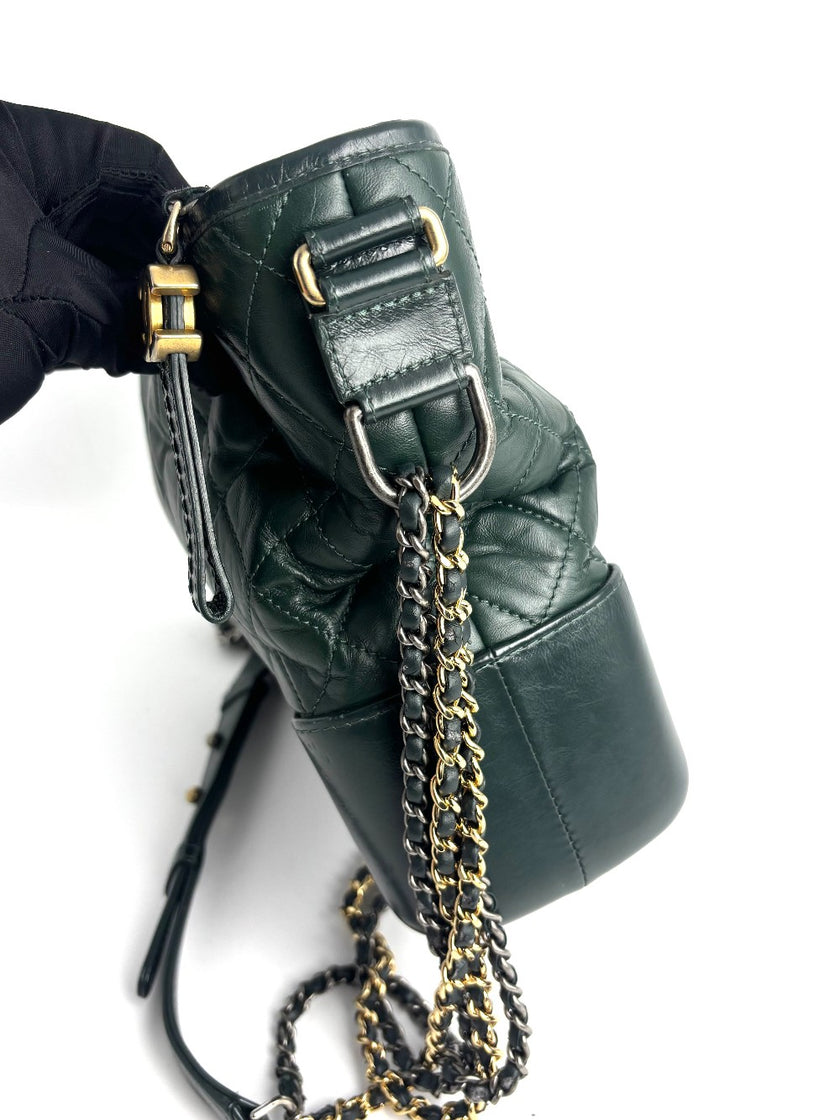 Preowned. Chanel Gabrielle Medium Green GHW/Ruth HW. 26546275|13218