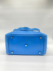 Preowned. Hermes Lindy 30 Blue Hydra Evercolor PHW. TAS011IG|9116
