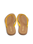 Preowned. Prada Slippers Brown/Yellow. 36.5|12161