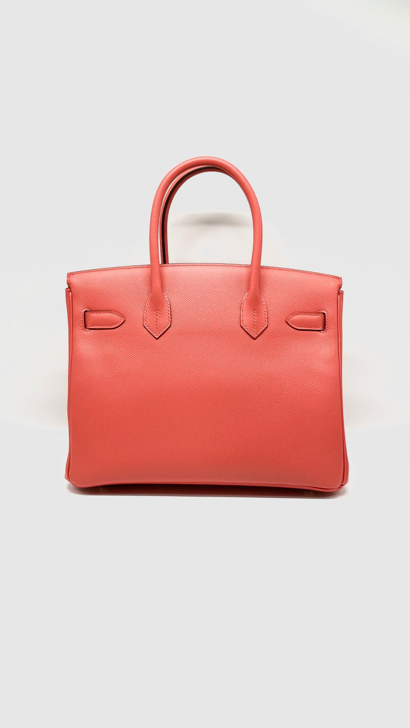 Preowned. Hermes Birkin 30 Epsom Rouge Pivone GHW. ABY781AM|13550