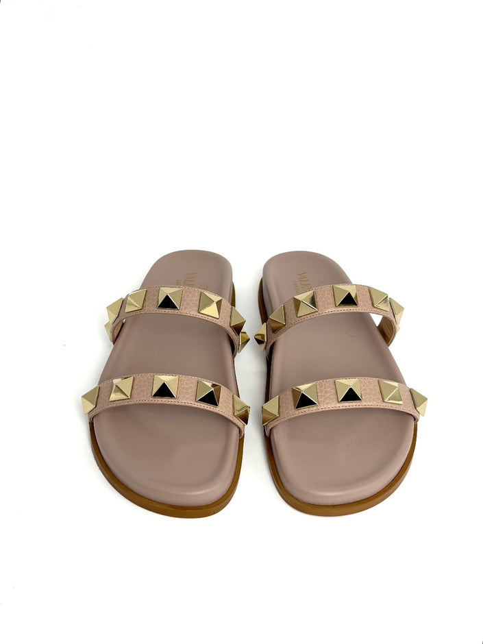 Brand New. Valentino Slides Nude. 36.5|8404