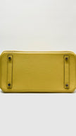 Preowned. Hermes Birkin 30 Jaune De Naples. DHA96KM|7703