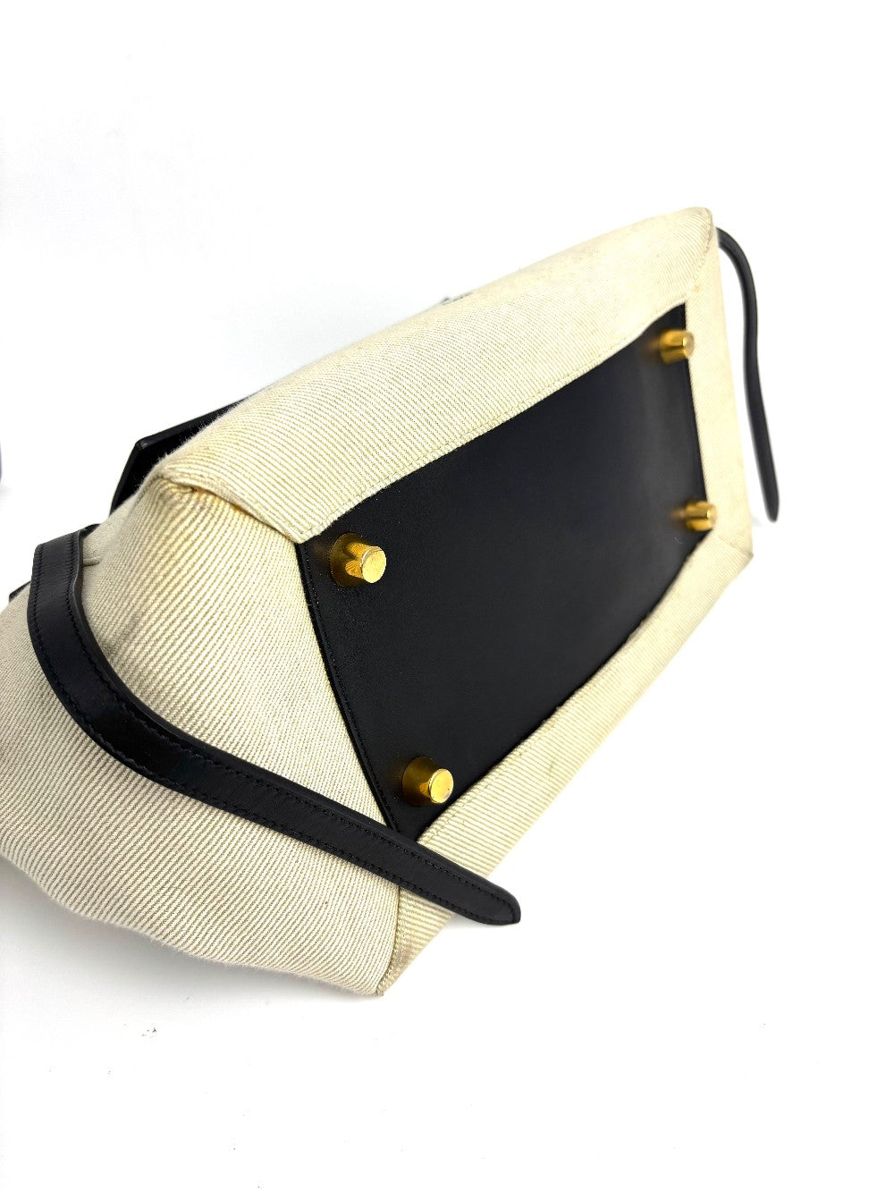 Preowned. Celine Belt Canvass Beige|11756