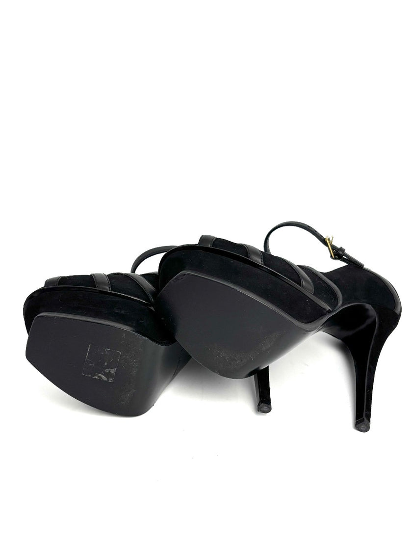 Preowned. YSL Tribute Heels Black. 36.5|12900