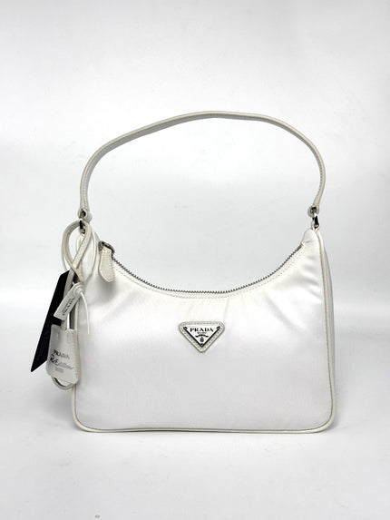Brand New. Prada Re Edition Nylon Shoulder Bag White. 25|8107