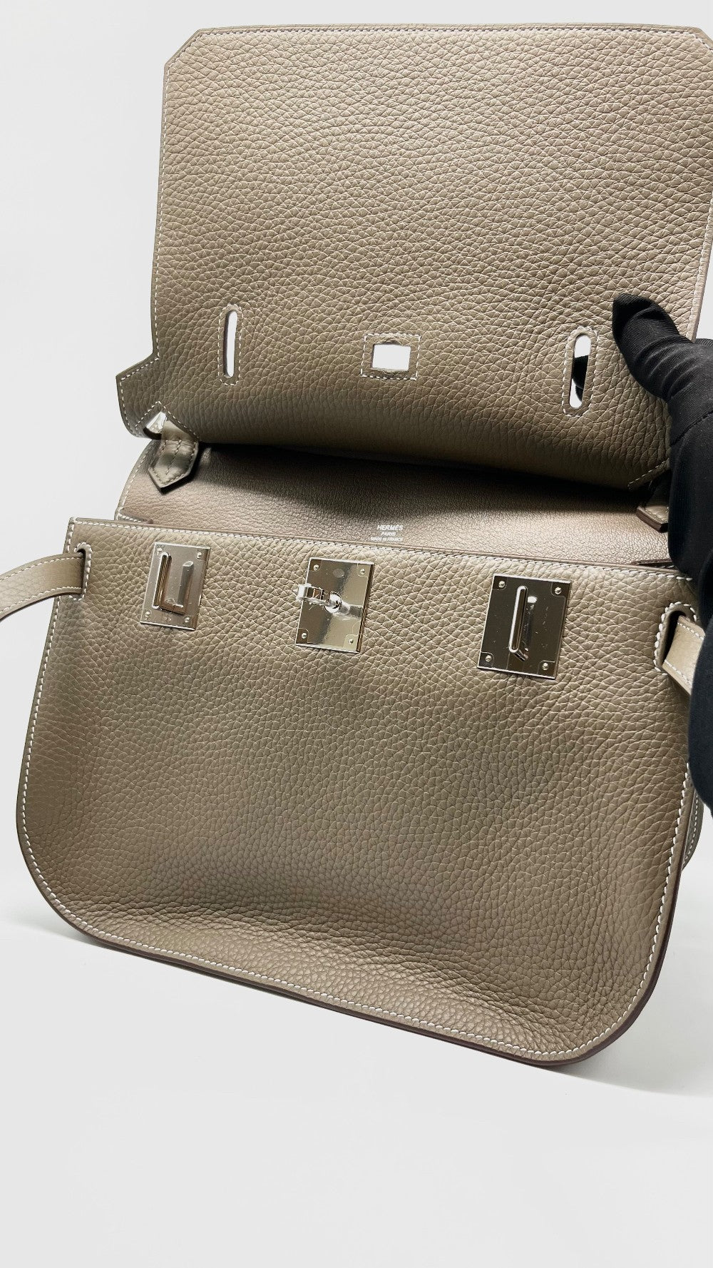 Brand New. Hermes Jypsiere 28 Etoupe Clemence PHW. KNS766AG|13642