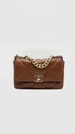 Brand New. Chanel C19 Small Tan Lambskin RHW/GHW/SHW. T7AEUT96|16614