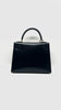 Preowned. Hermes Kelly 28 Black Boxcalf GHW. Circle W9.|11442