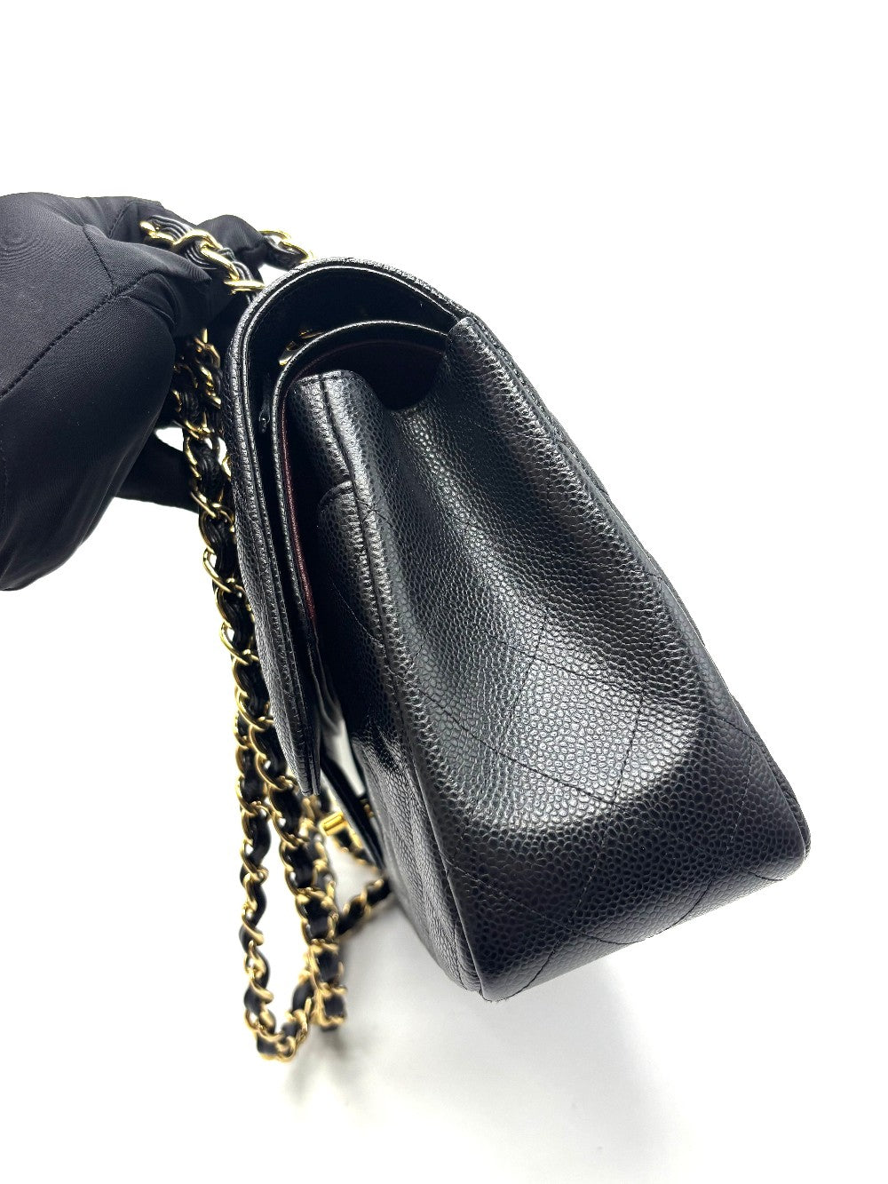 Preowned. Chanel Jumbo Double Flap Caviar Black GHW. 28375805|17129