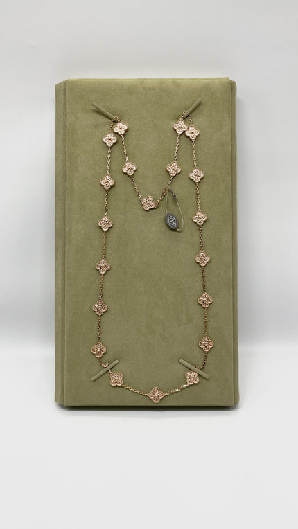 Brand New. VCA Alhambra Necklace 20 Motifs RGHW|6216