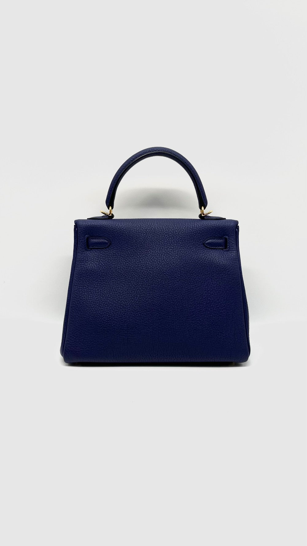 Preowned. Hermes Kelly 25 Blue Encre Togo GHW. CHT774CI|14150