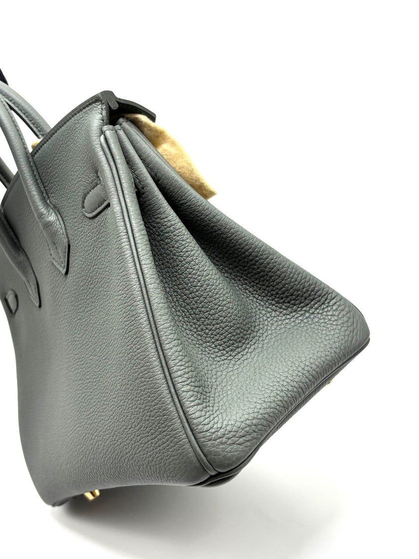 Brand New. Hermes Birkin 25 Vert Amande Togo GHW. KCT389DB|8840