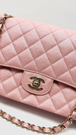 Like New. Chanel Medium Double Flap Caviar Iridescent Pink GHW. 27969345|12227