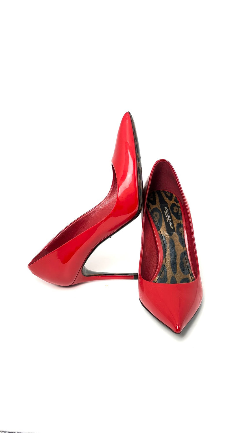 Brand New. D&G Heels Patent Red. 35.5|8101