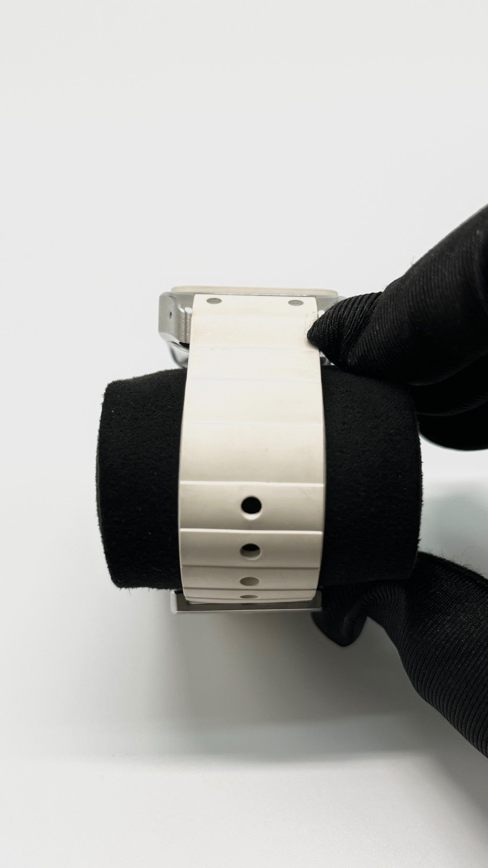 Preowned. Cartier Santos White Dial Roman White Rubber Strap 36MM|5695