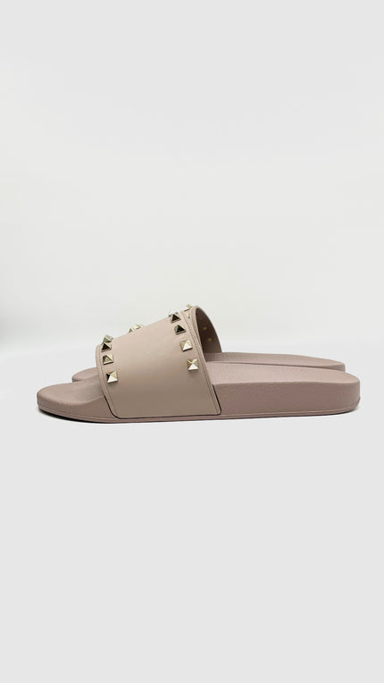 Brand New. Valentino Rockstud Poudre Slides Size 41. HP076|11230
