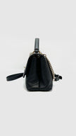 Like New. Chanel Top Handle Chevron Black Calfskin GHW. 27528955|16527