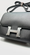 Unused. Hermes Constance 24 Black Epsom PHW. CHT917BT|9682