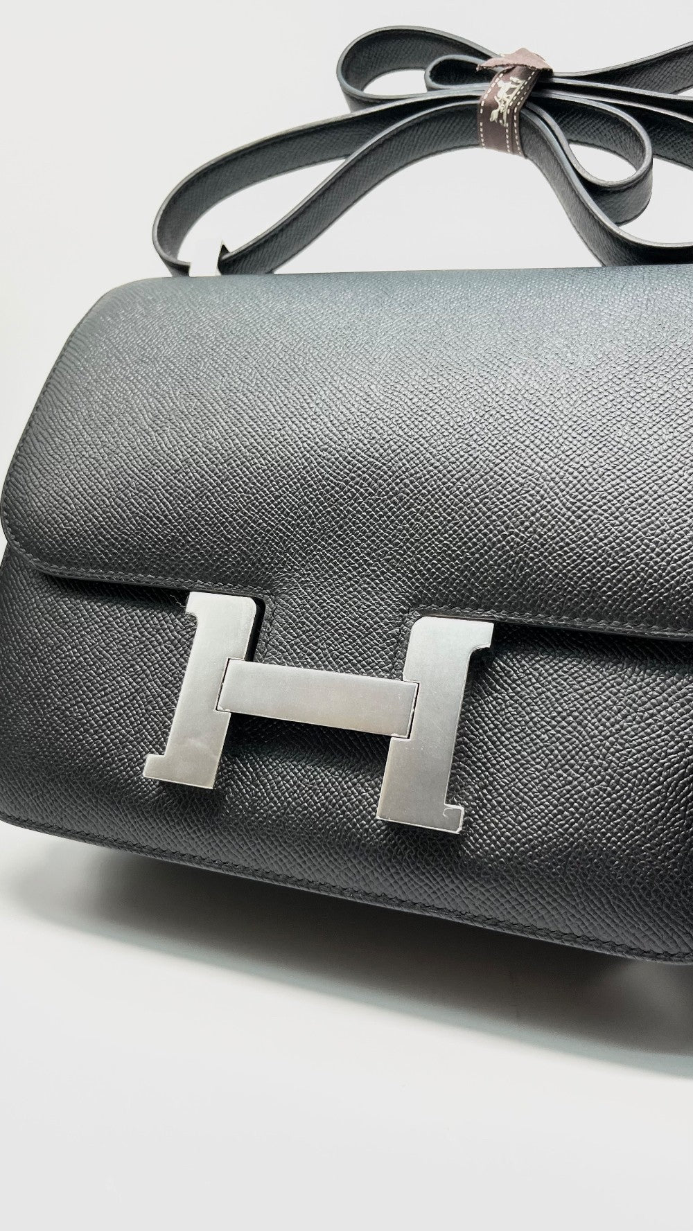 Unused. Hermes Constance 24 Black Epsom PHW. CHT917BT|9682