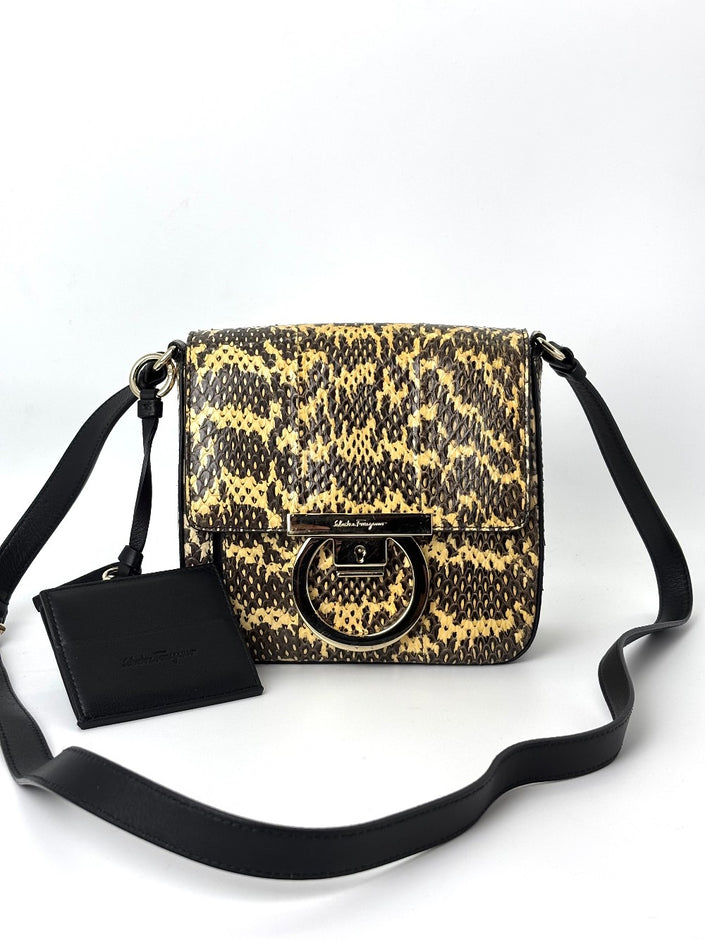 Preowned. Ferragamo Sofia Phyton Crossbody|6002