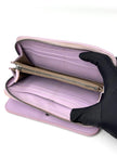 Preowned. Bottega Zip Long Wallet Lavender|7060