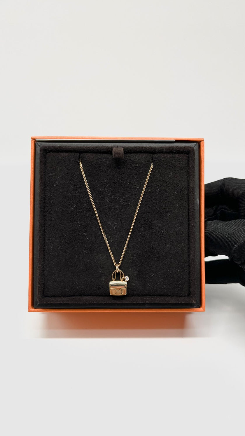 Brand New. Hermes Constance Necklace RGHW|9379