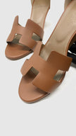 Brand New. Hermes Legend Wedge Dark Gold. 38|5825