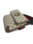 Brand New. Gucci GG Supreme Web Neo Vintage Beltbag in Brown Coated Canvas|12853