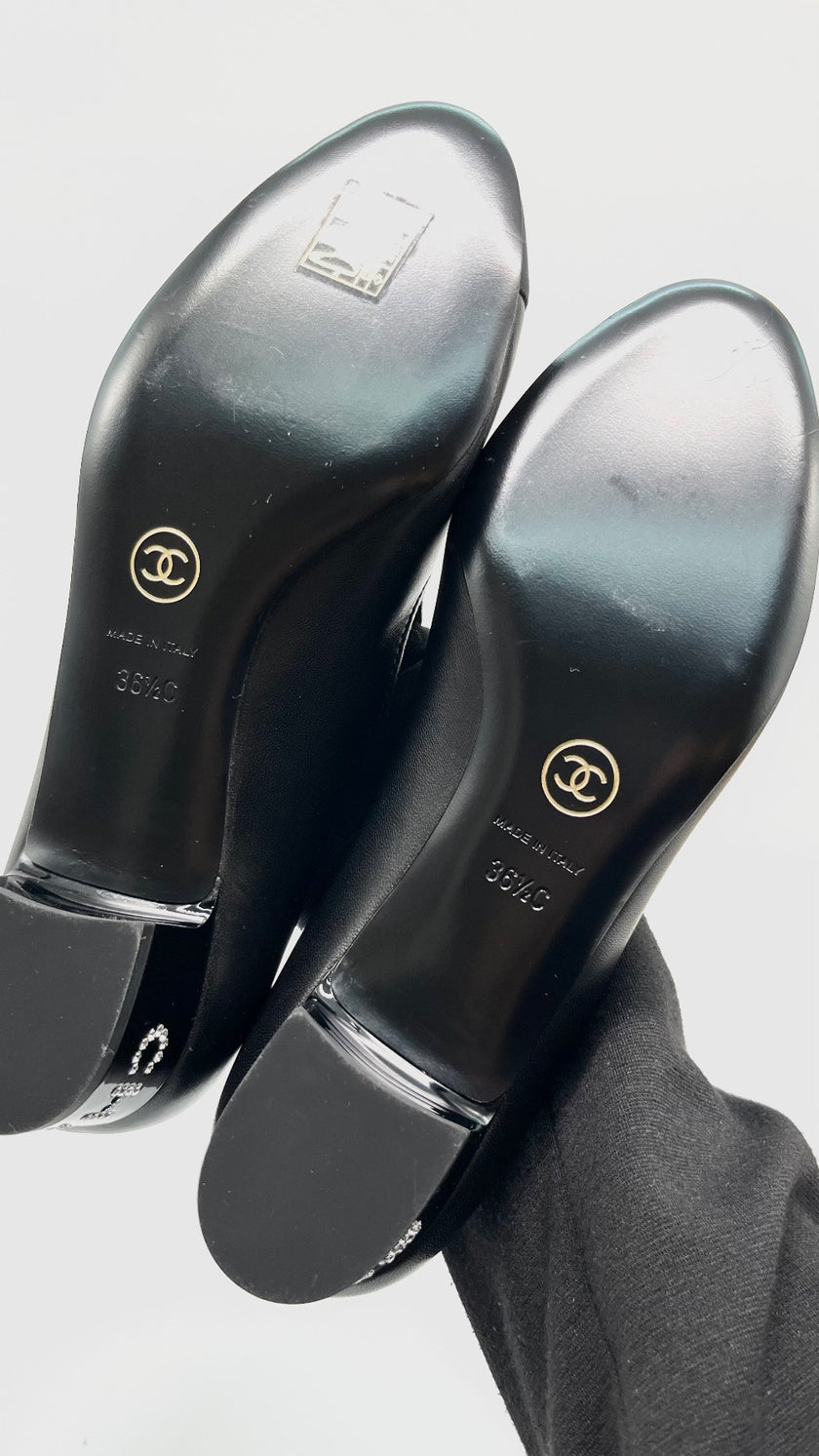 Brand New. Chanel Slip On Black. 36.5|9670