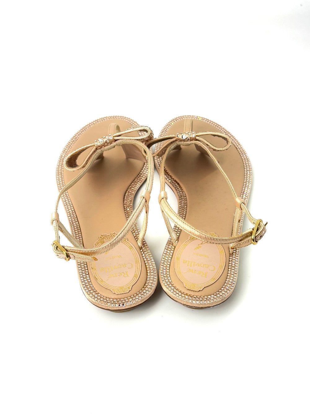 Brand New. Rene Caovilla Thongs Beige. 36.5|7400