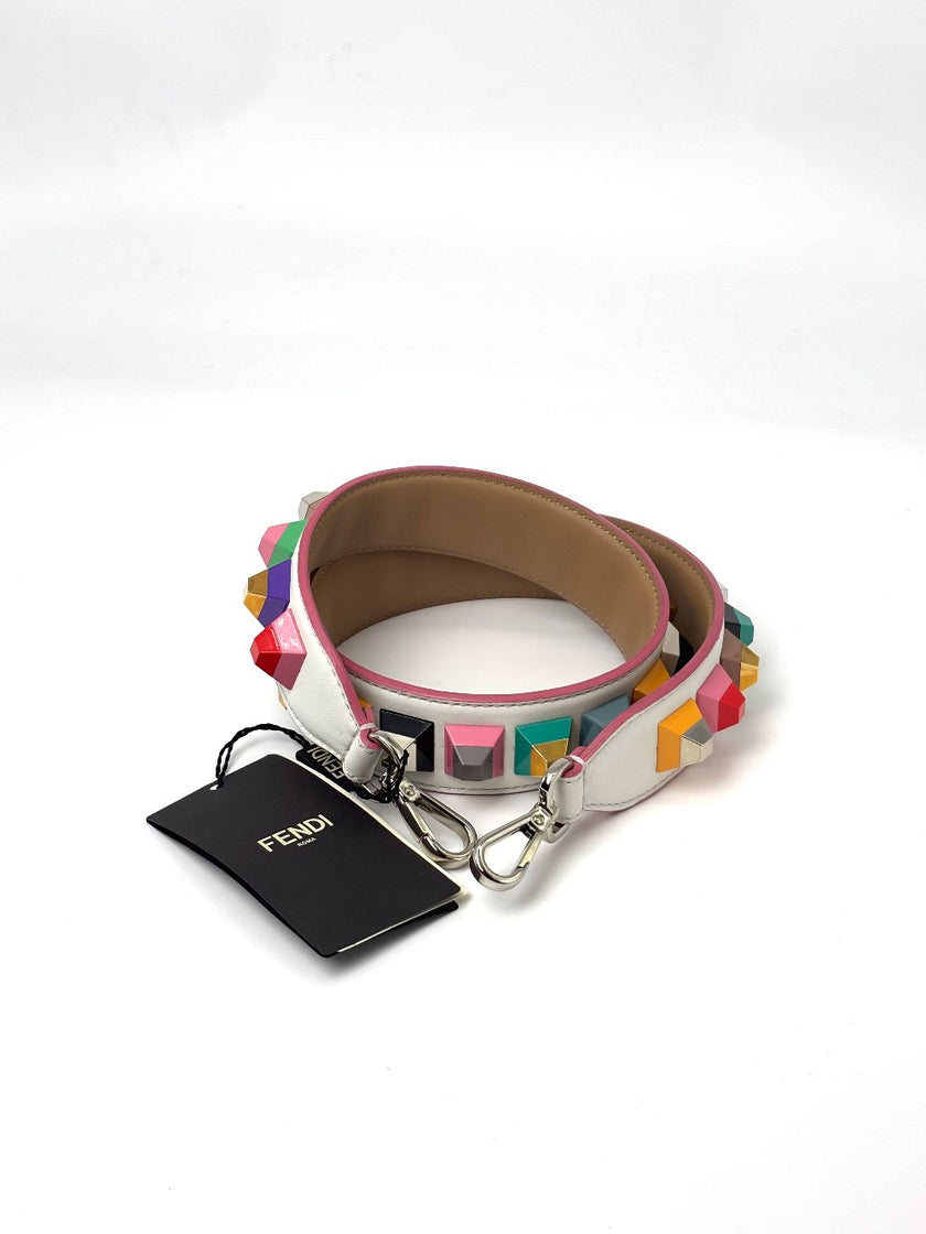 Brand New. Fendi Strap White Multicolored|6772