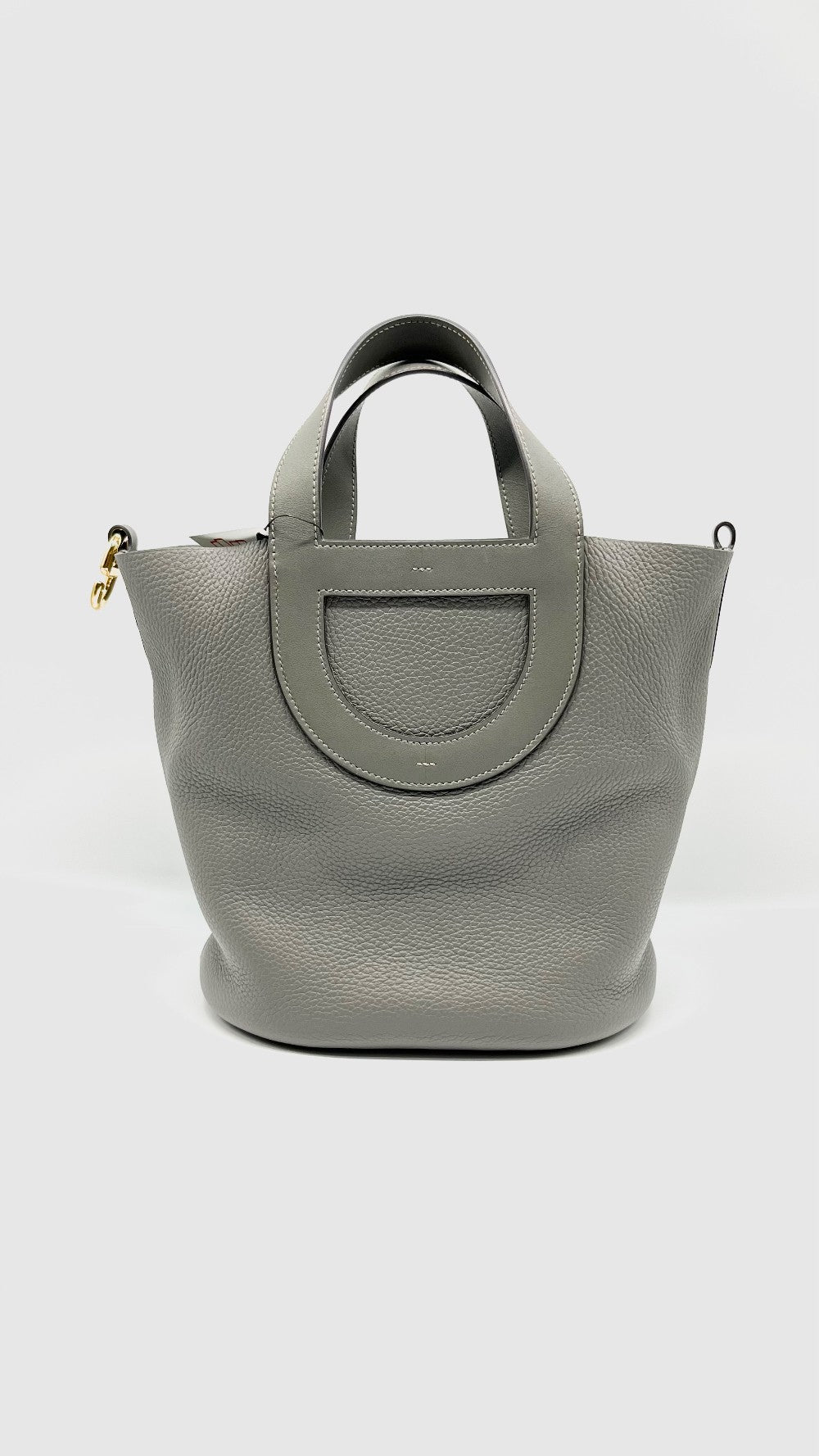 Preowned. Hermes In The Loop 23 Gris Meyer Togo GHW. BBS002ZB|9673