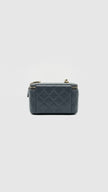 Brand New. Chanel Small Pearl Crush Vanity Case Gray Lambskin GHW. C2P0G450|15123