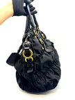 Preowned. Prada Gaufre Black Nylon|17641