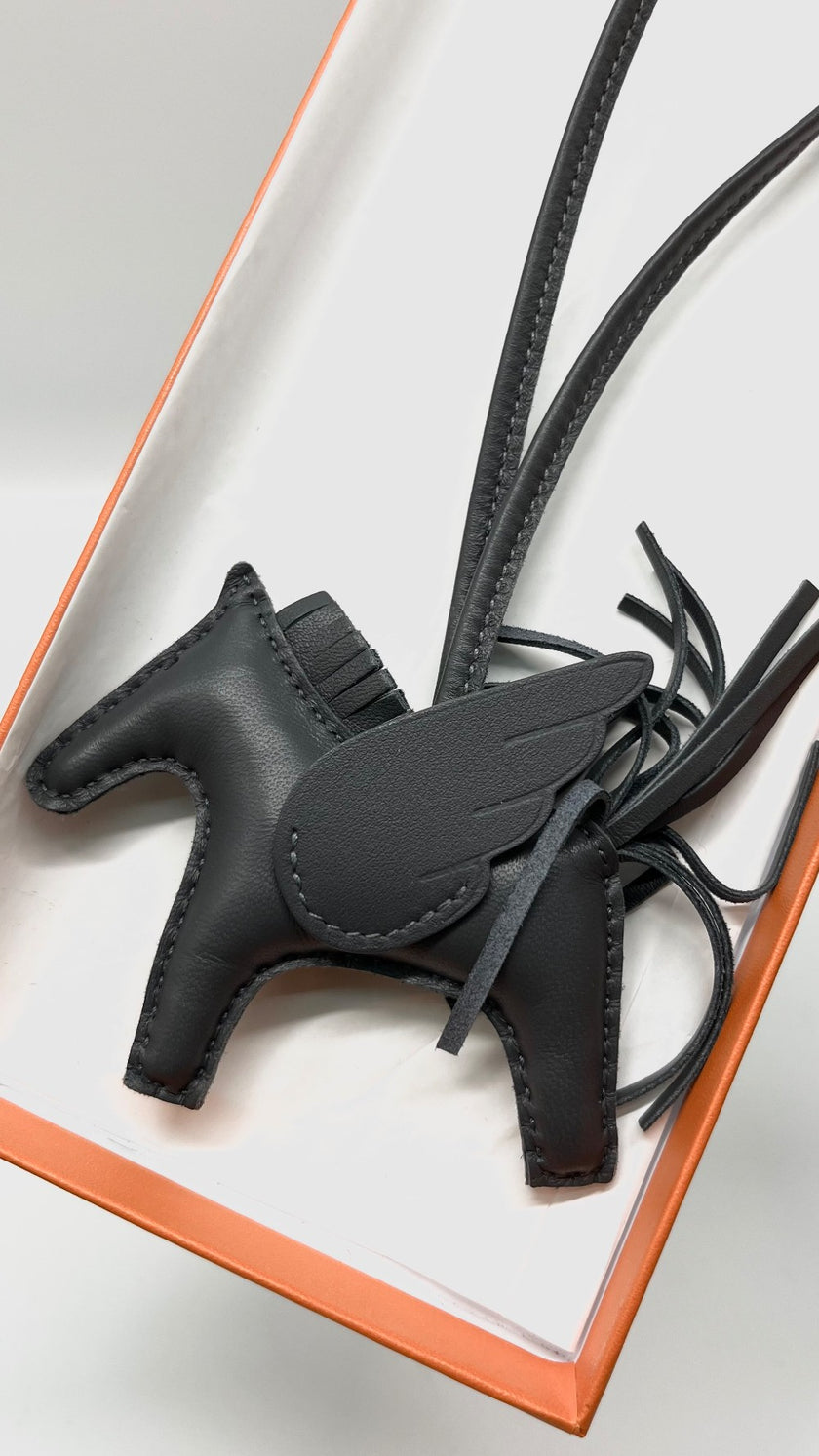 Brand New. Hermes Pegase Charm Gray|9966