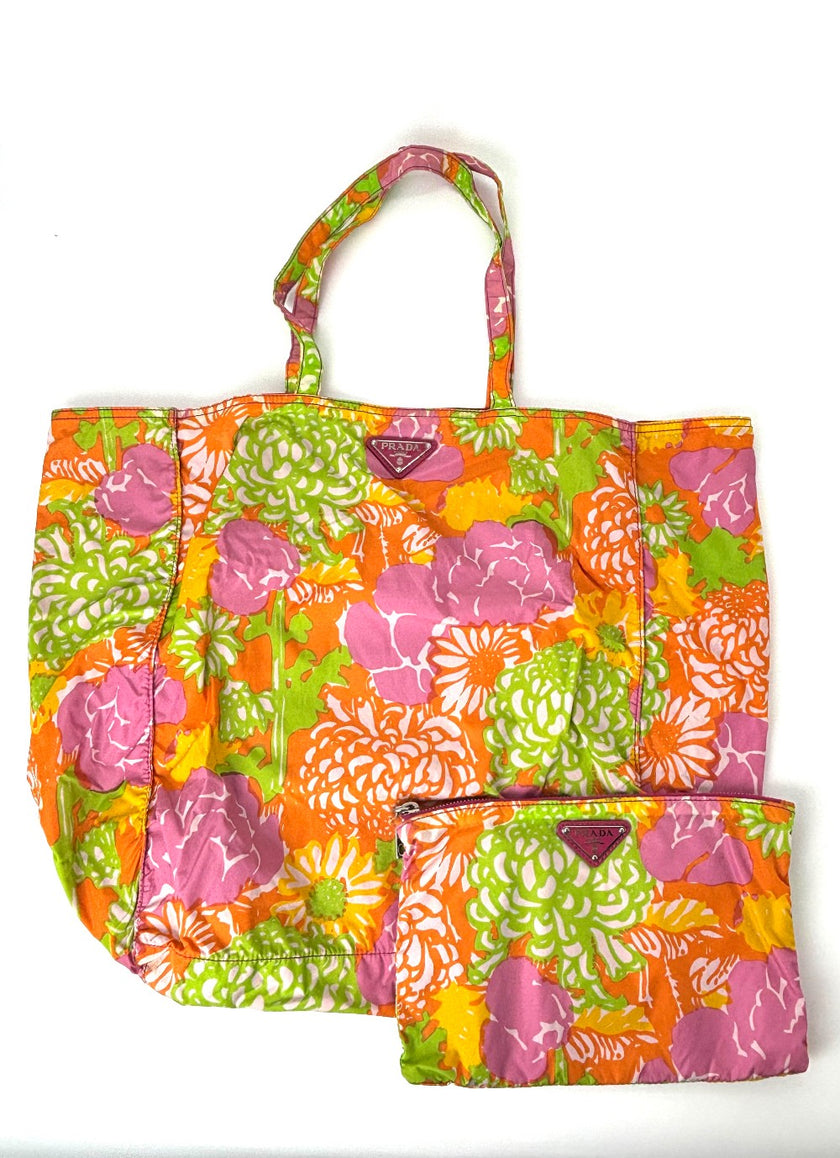 Preowned. Prada Nylon Tote Bag Multi-Colored|6285