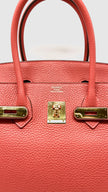 Preowned. Hermes Birkin 35 Rose Jaipur Clemence GHW. R212E|12243