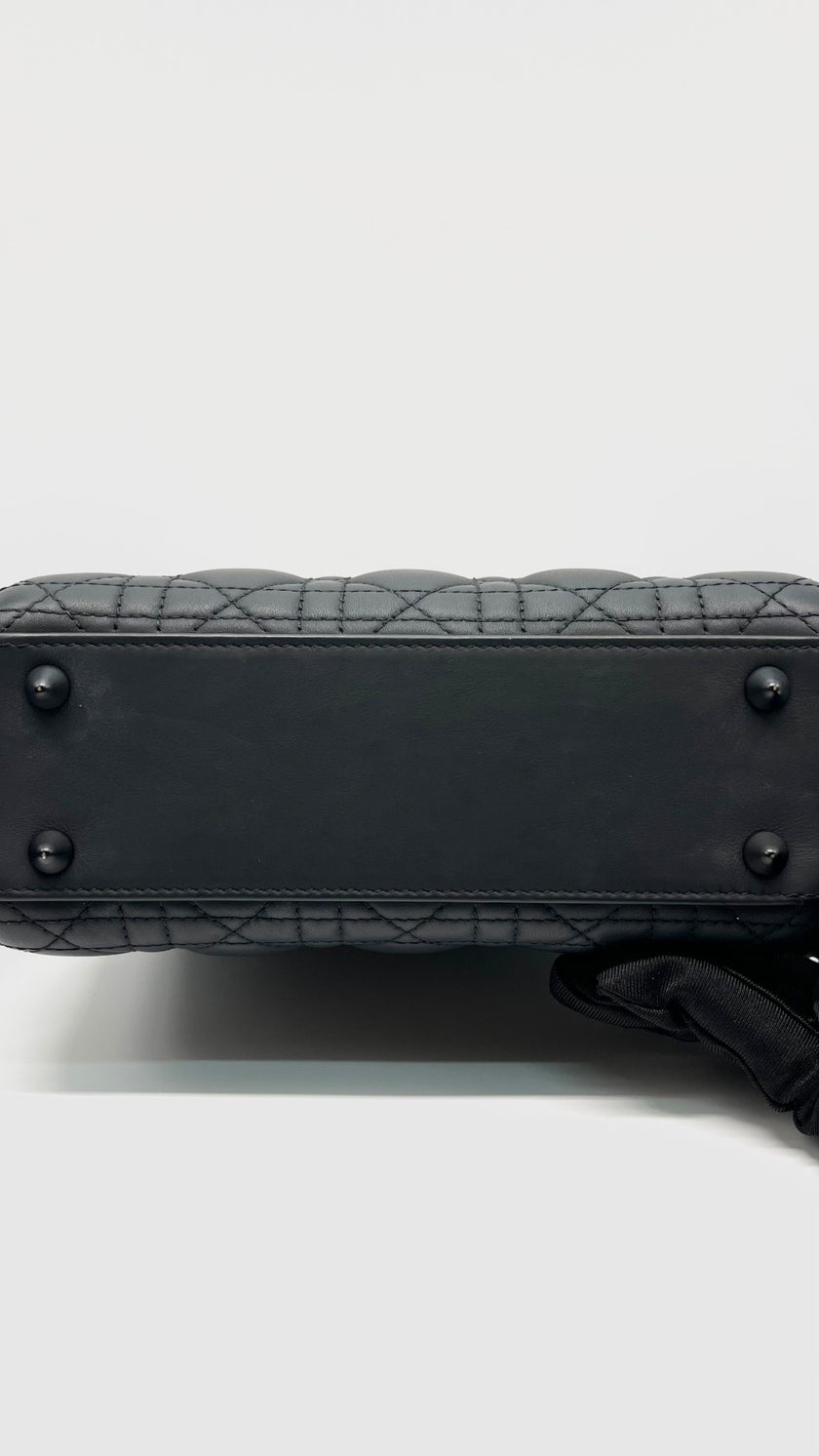 Preowned. Lady Dior Small So Black Matte. 15-MA-1221|7712