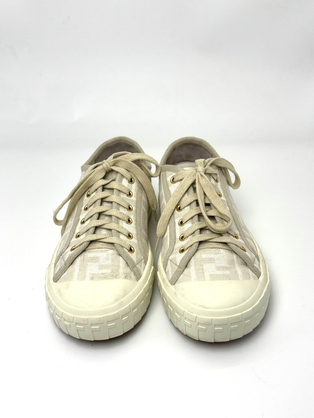 Like New. Fendi Domino White Sneakers. 38|6459