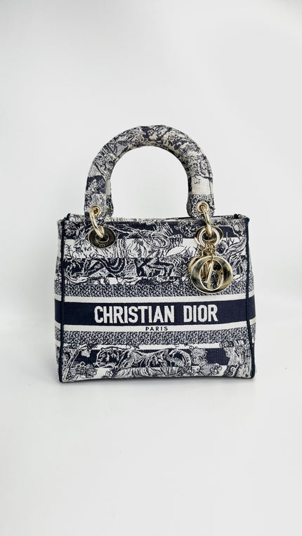 Preowned. Dior Lady Oblique Medium GHW. 50MA0212|4415