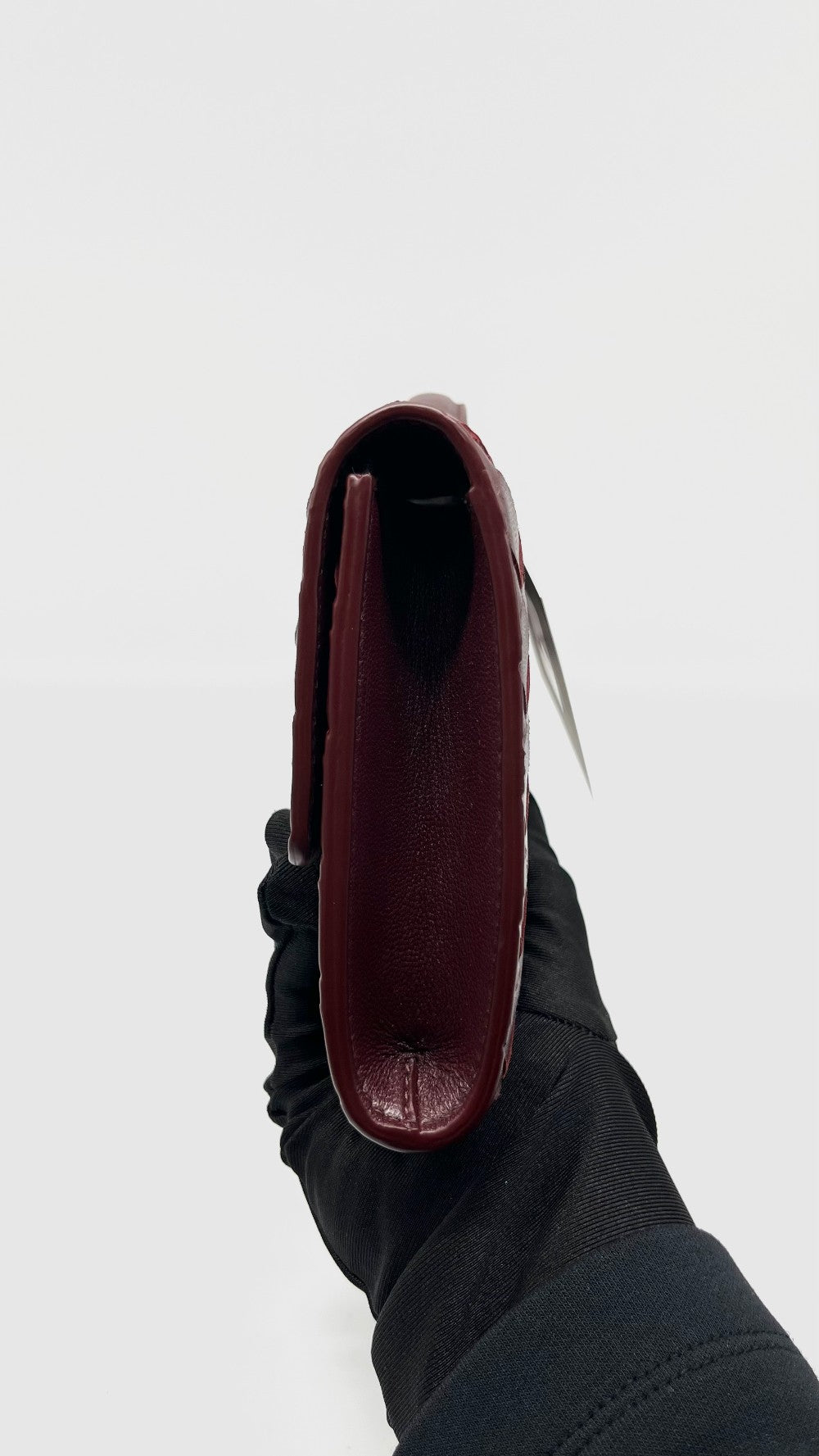 Brand New. Bottega Andiamo Clutch Burgundy GHW|8296