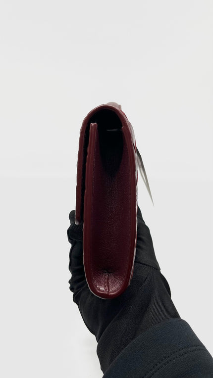 Brand New. Bottega Andiamo Clutch Burgundy GHW|8296