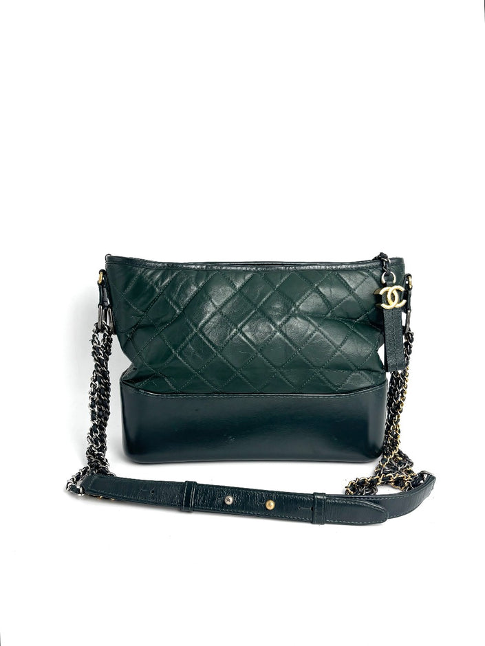 Preowned. Chanel Gabrielle Medium Green GHW/Ruth HW. 26546275|13215