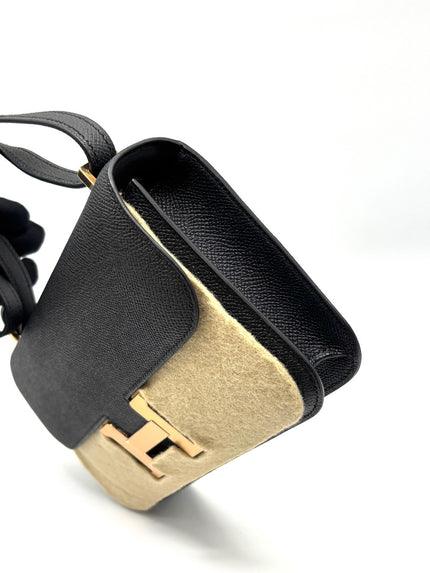 Brand New. Hermes Constance Elan Black Epsom RGHW. WMS658IP|8820