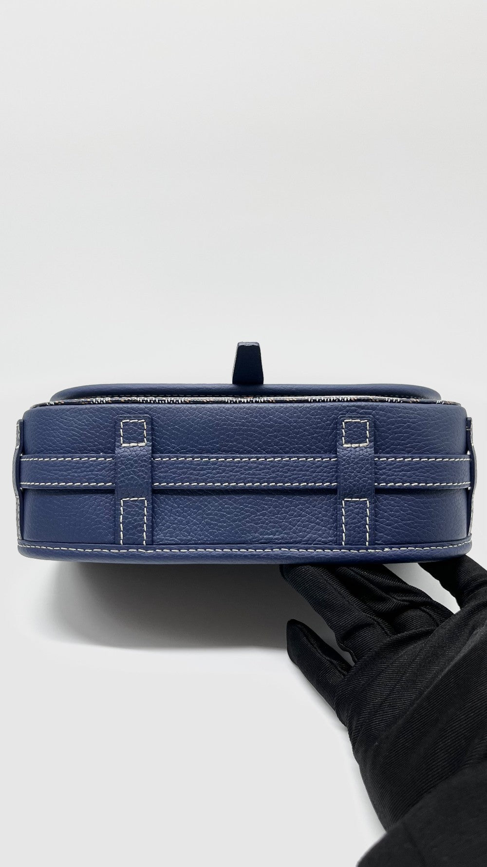 Preowned. Goyard Belvedere PM Blue. LAR020231|5068