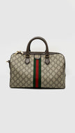 Unsed. Gucci Ophidia Boston GG Supreme Canvas Bag GHW|13389