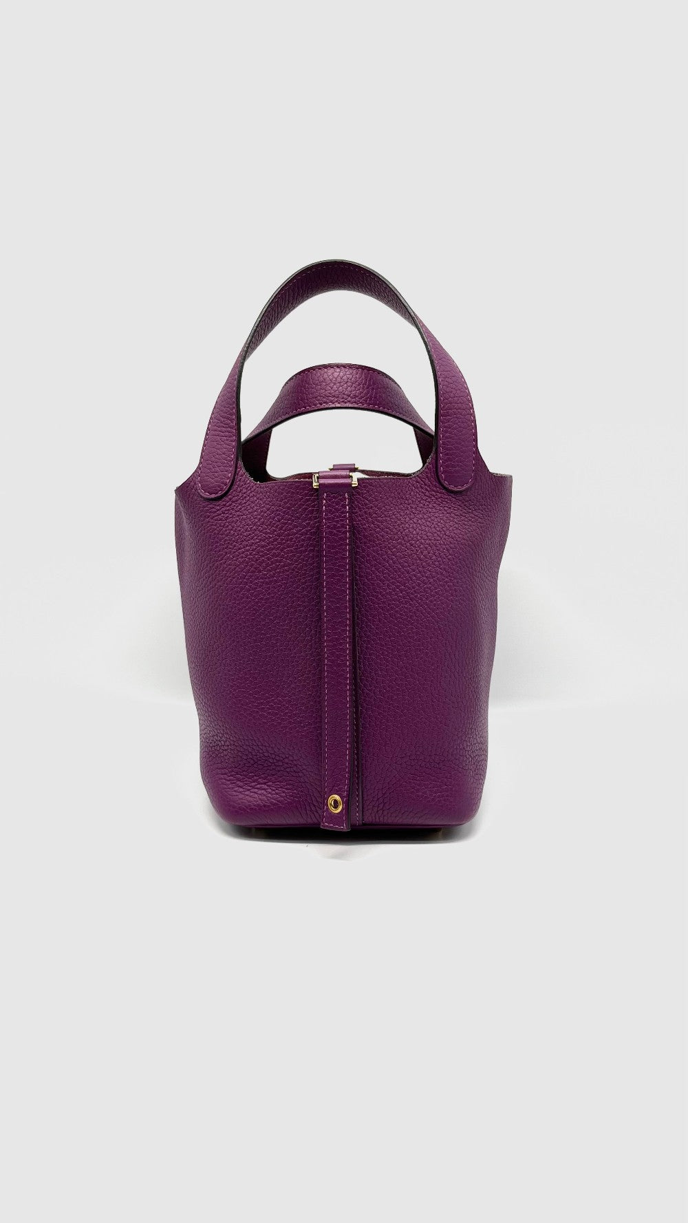 Preowned. Hermes Picotin 18 Anemone Clemence GHW. ZMI008IA|14270