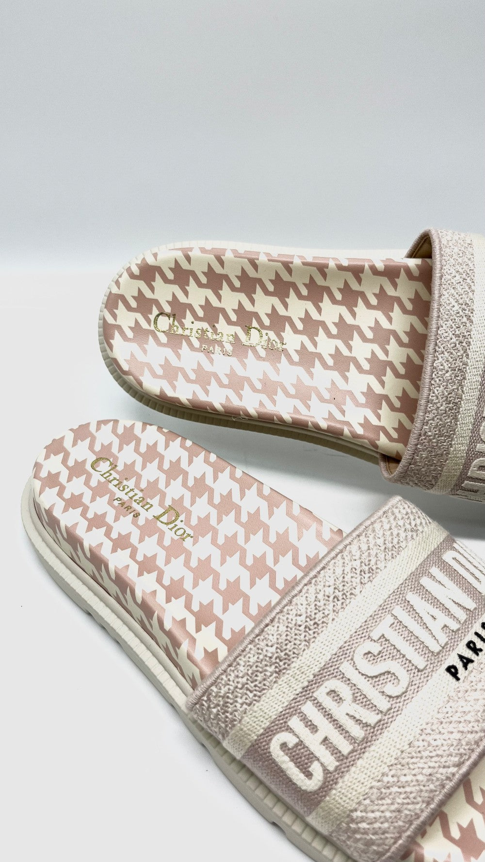 Brand New. Dior Dway Slides Light Pink. 39|12335