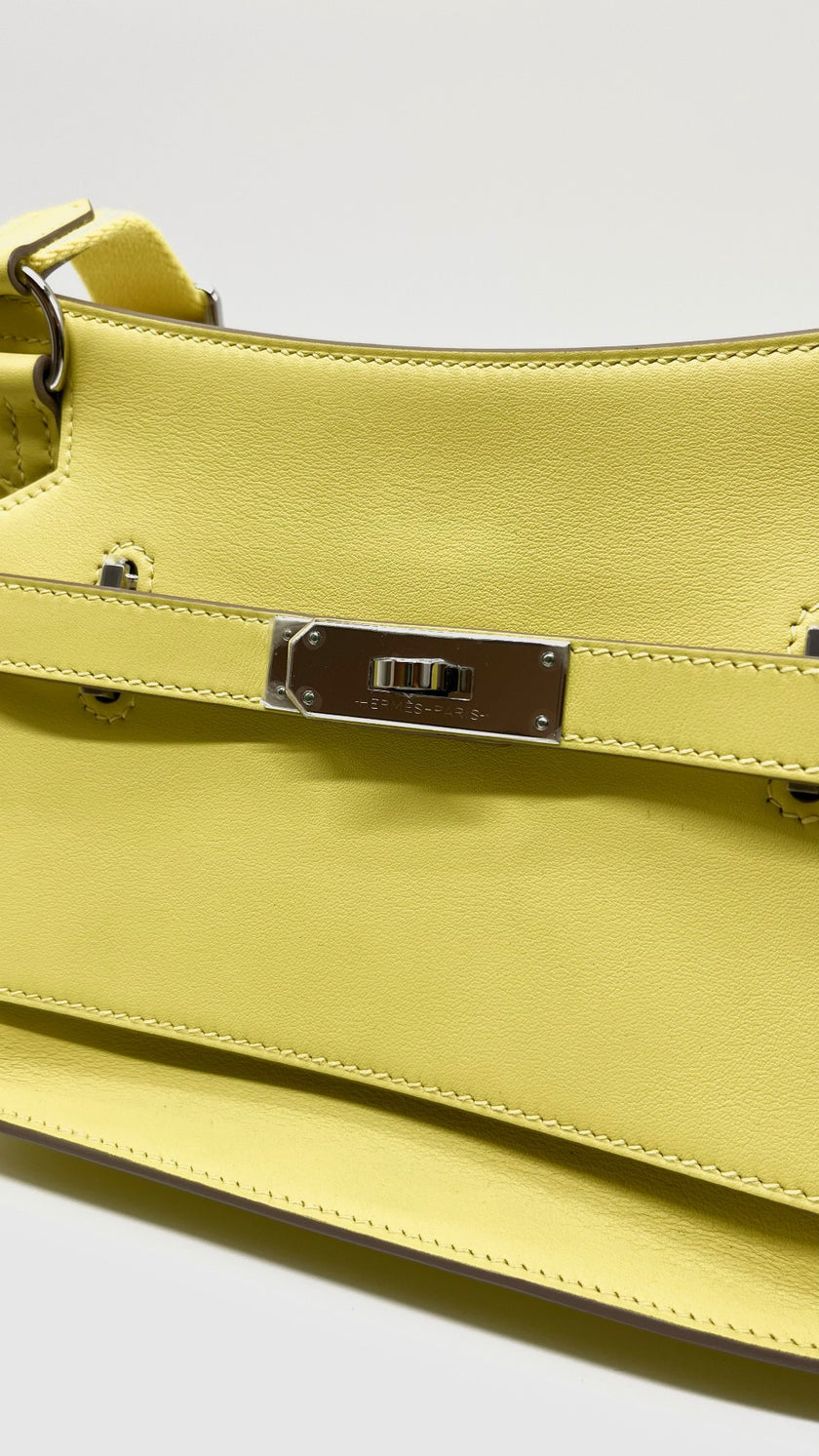Brand New. Hermes Mini Jypsiere Swift Lime PHW. BIS281SD|5313